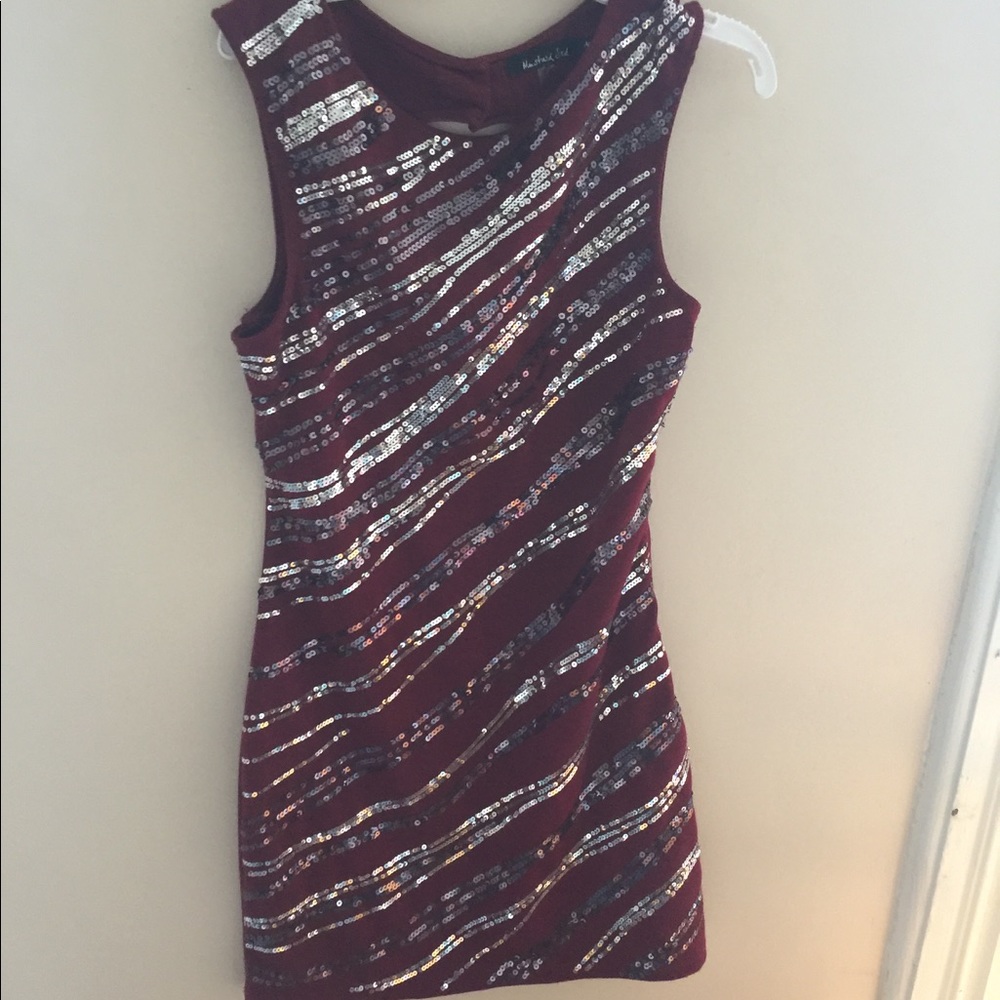 Maroon Sparkly Dress